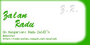 zalan radu business card